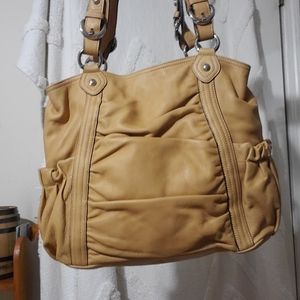 B.Makowsky tan leather shoulder bag NWT